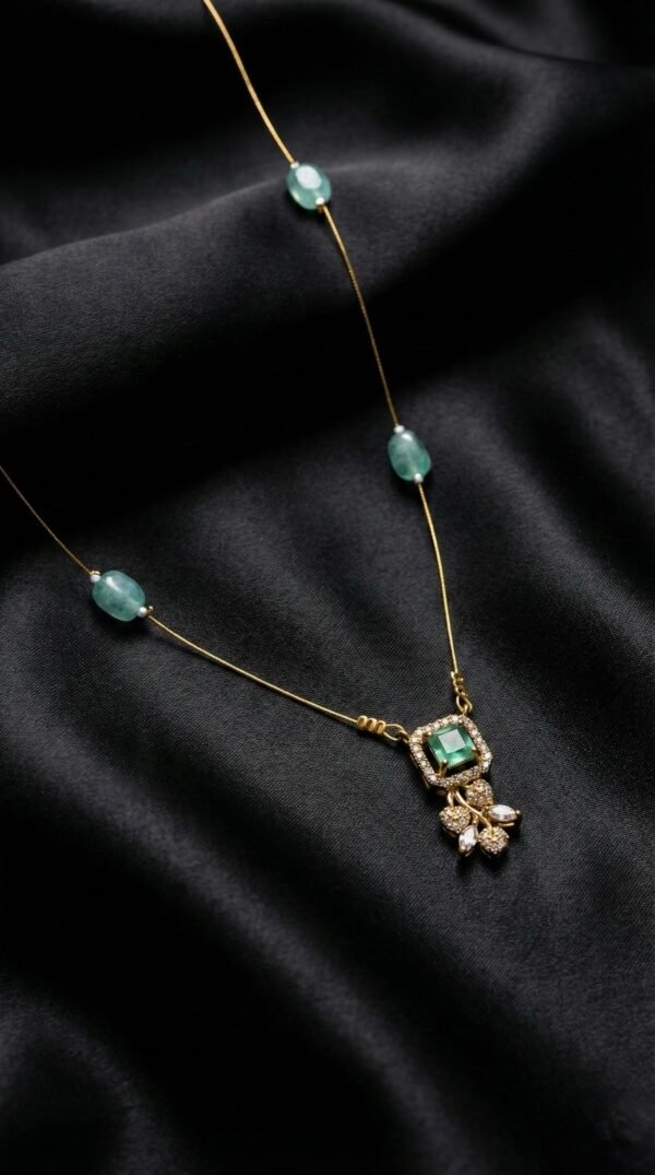 Aqua Bloom Invisible Chain Necklace
