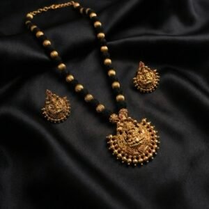 Ebony Devi Temple Necklace Set